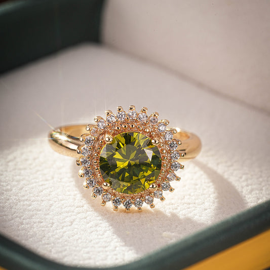 Ornament New Zircon Ring For Women