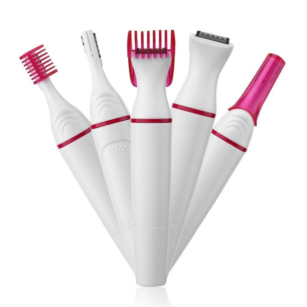 5 In 1 Women Hair Removal Shaver Female Electric Shaving Machine - Mubimart