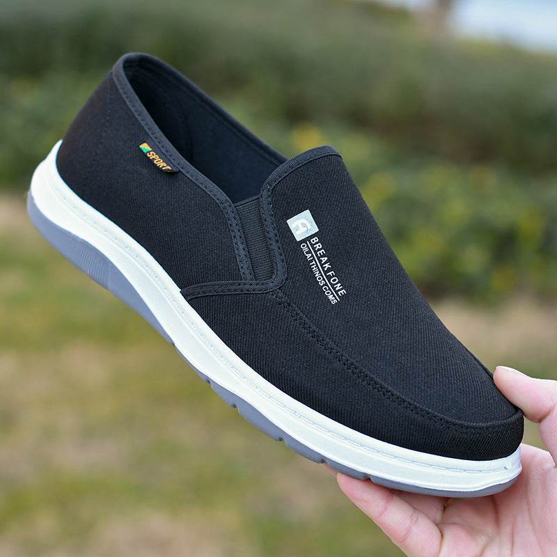 Denim Casual Shoes Slip-on Simple Slip-on Soft Bottom Work Shoes Board Shoes - Mubimart