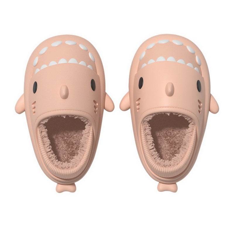 Waterproof Gradient Shark Cotton Slipper - Mubimart
