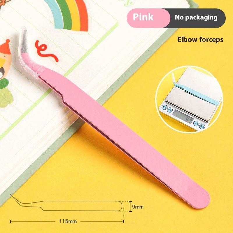 Hand Account Tweezers Stainless Steel Color DIY Elbow Clip Hand Tool Goo Card Tweezers - Mubimart