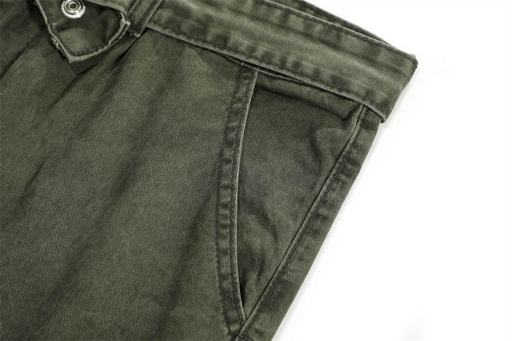 Removable Belt Pocket Bootcut Trousers Jeans - Mubimart