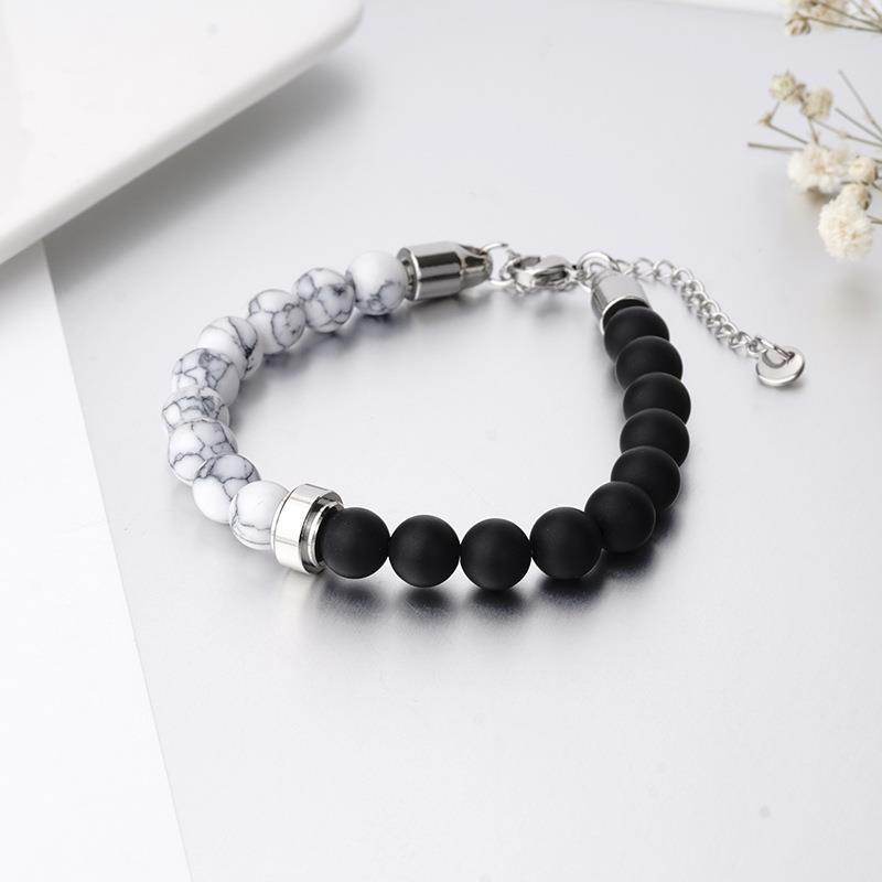 Bracelet Punk Men Women Natural Tiger-shaped Stone Stainless Steel Bangle - Mubimart
