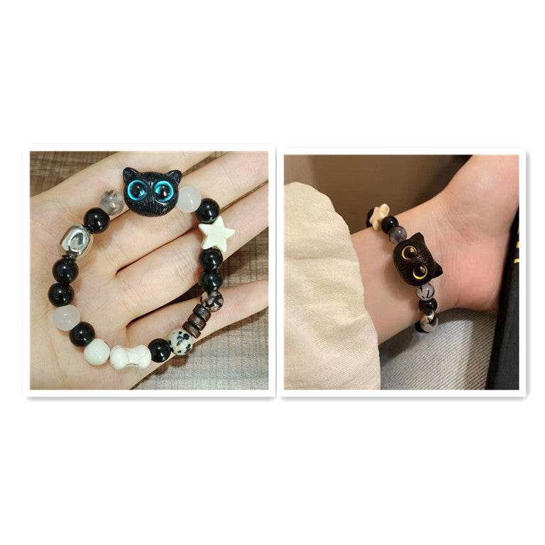 Special-interest Design Cat Beaded Bracelet For Women - Mubimart