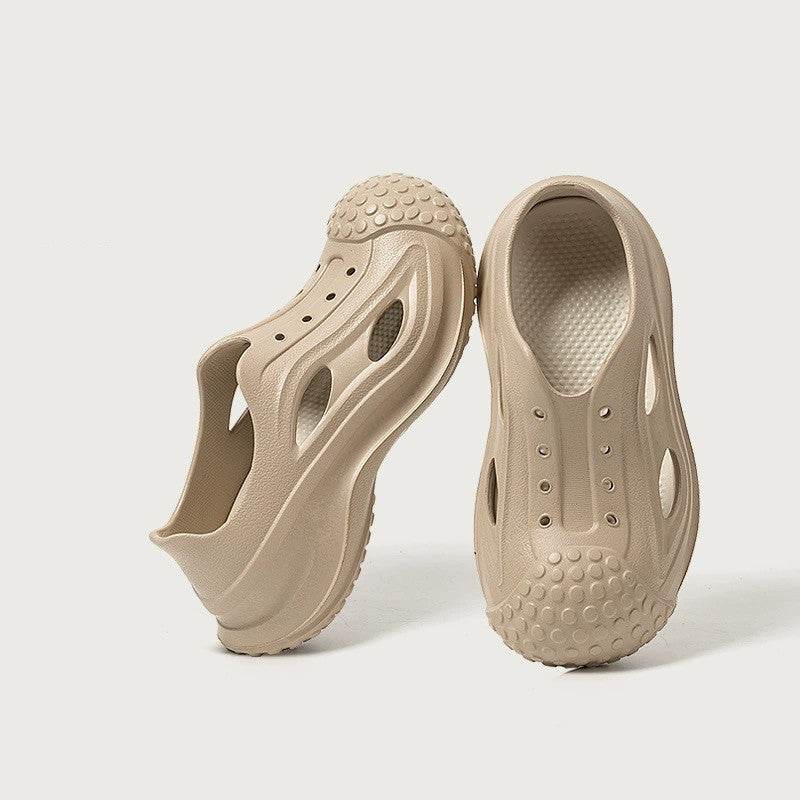 Fashion Thick-soled Clogs Shoes Indoor Floor Slippers Women Men Summer Outdoor Non-Slip Baotou Toe Beach Shoes - Mubimart