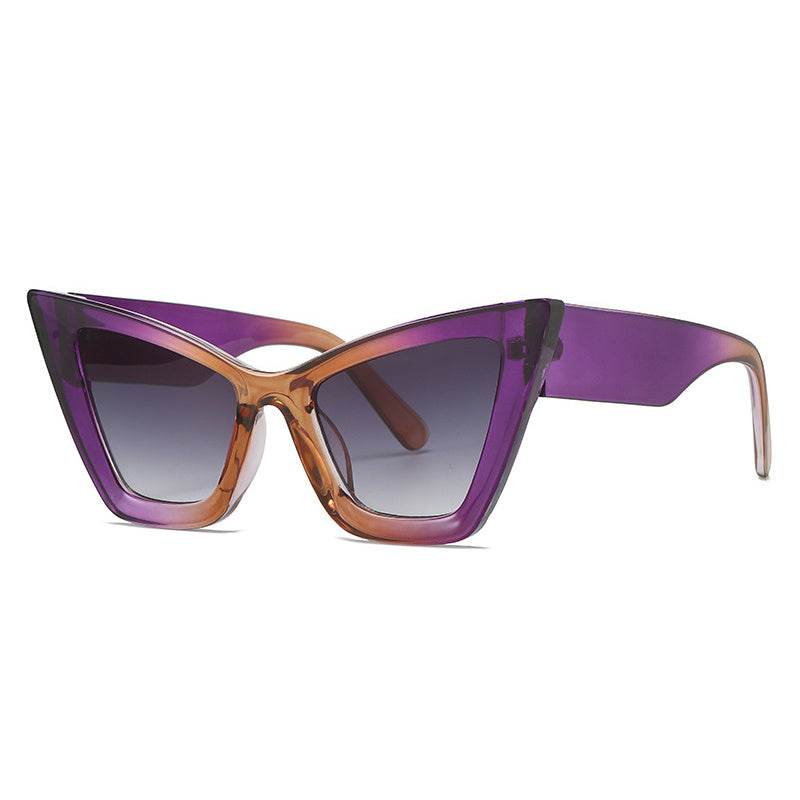 Cat-eye Sunglasses Retro Modern Trend European And American Street Patting Glasses - Mubimart