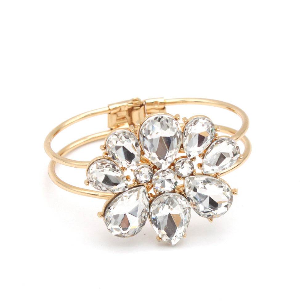 Fashion Crystal Bangle Bracelet Ornament - Mubimart