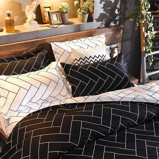 Three-Piece Set One Quilt Cover Two Pillowcases - Mubimart