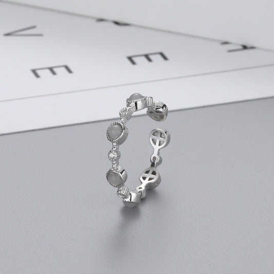 S925 Silver Opal Ring For Women