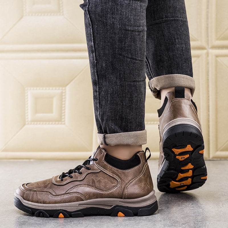 Men Boots Winter Warm Shoes Outdoor Walking Ankle Boots - Mubimart