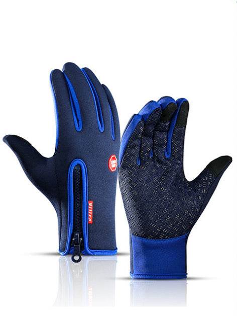Winter Gloves Touch Screen Riding Motorcycle Sliding Waterproof Sports Gloves With Fleece - Mubimart