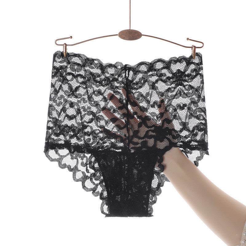 Women's Mesh Hollow High Waist Hip Lift Panties - Mubimart