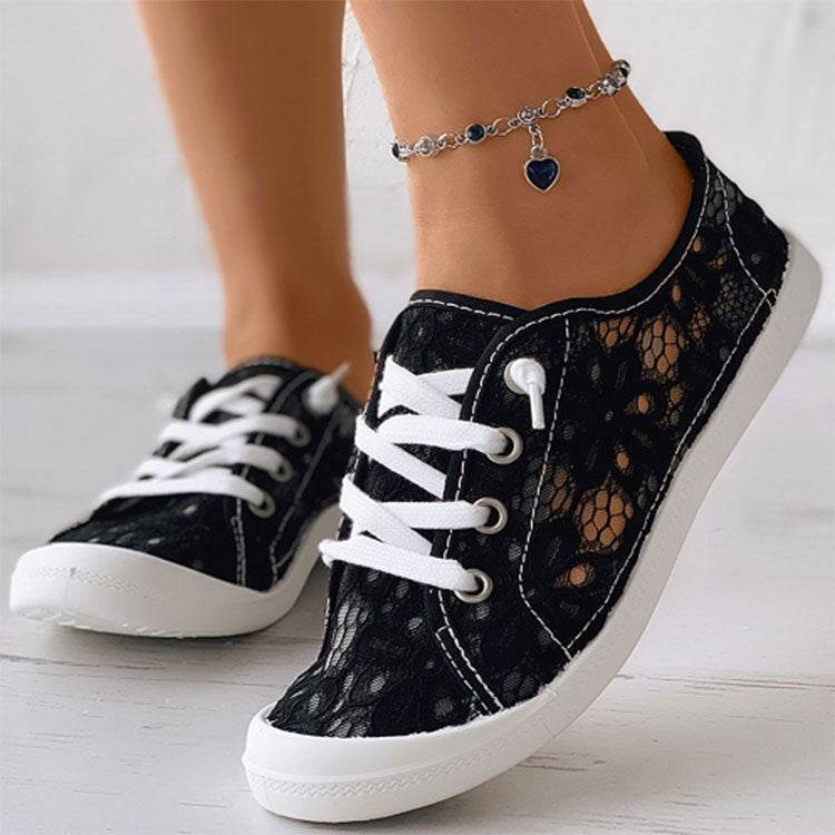 Lace Flats Shoes Summer Fashion Casual Shoes Women - Mubimart