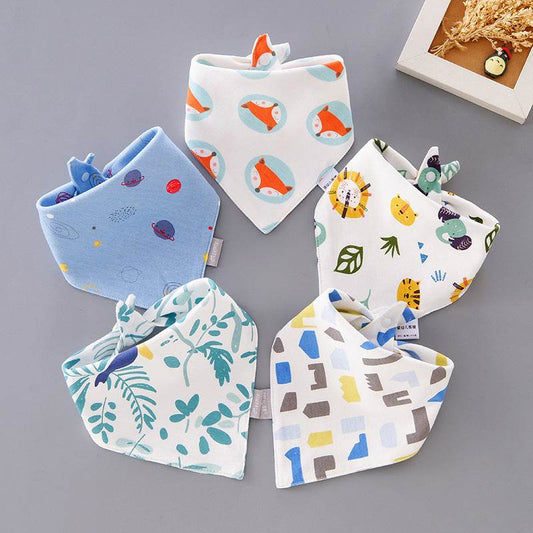 Cotton Bib Children Waterproof Bib Scarf Combination - Mubimart