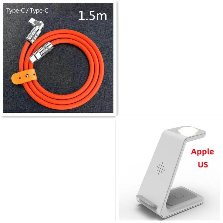 3 In 1 Fast Charging Station Wireless Charger Stand Wireless Quick Charge Dock For Phone Holder - Mubimart