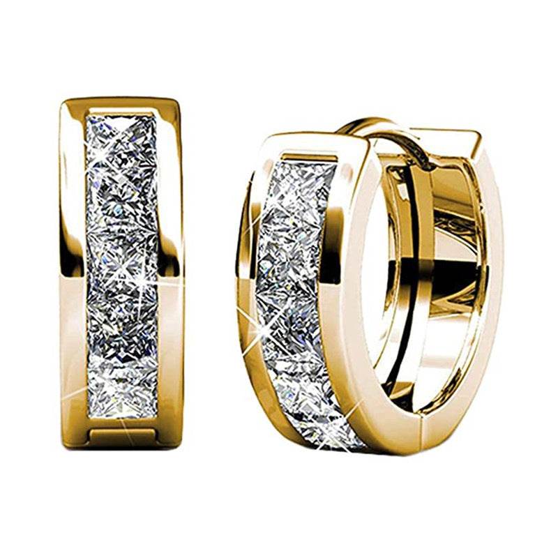 Temperament Wild Fashion Men And Women Square Simple Earrings - Mubimart