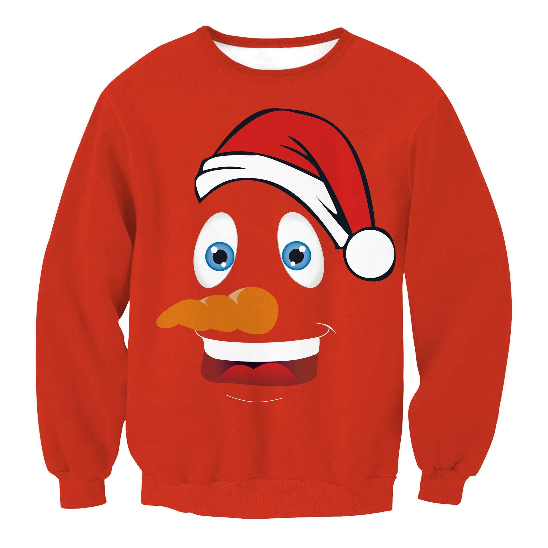 Autumn Winter Fashion Ugly Christmas Sweater Santa Elf Funny Pullover Womens Mens Print Sweaters Tops Clothing - Mubimart