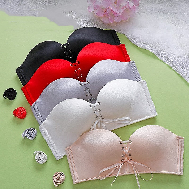 Strapless Bra Invisible Underwear Women's Set - Mubimart - Strapless bra 