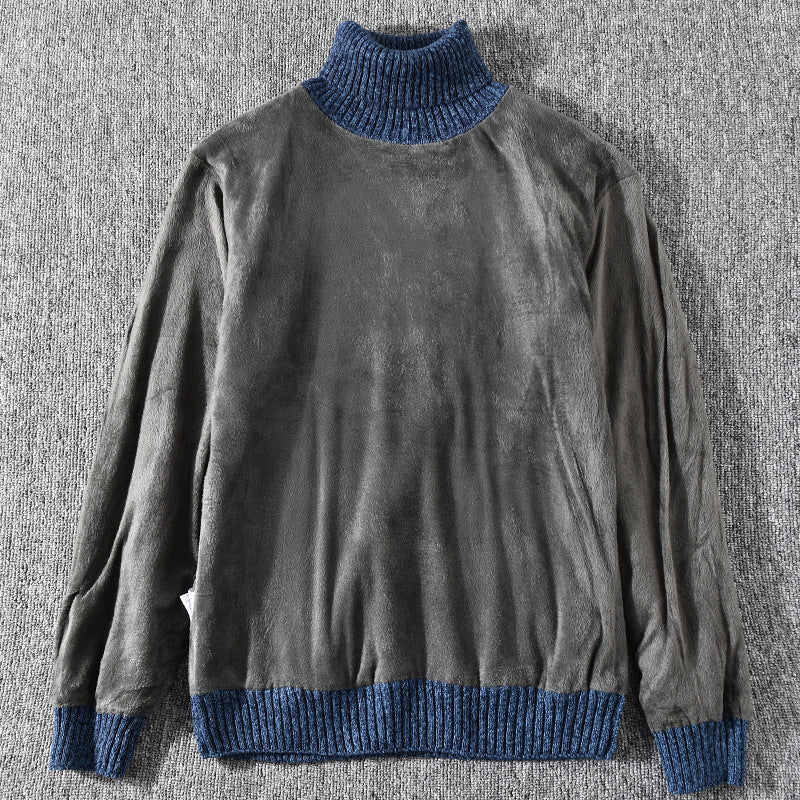 Middle-aged And Young Plus Size Turtleneck Plus Fleece Sweater - Mubimart -  