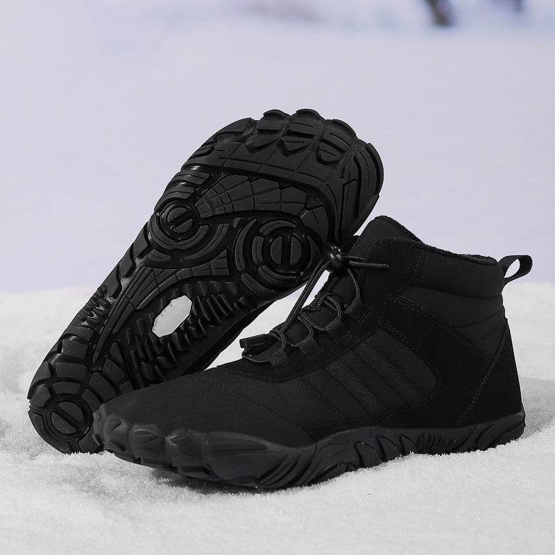 High-top Snow Boots Hiking Camping Hiking Shoes Skiing Non-slip Plus Velvet Warm - Mubimart