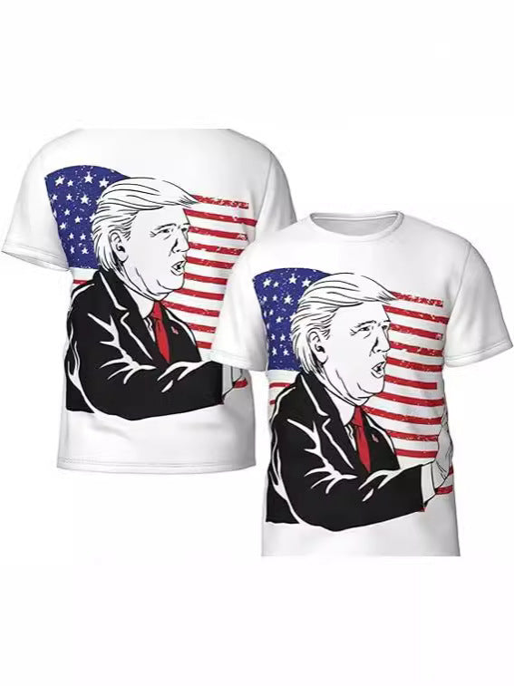 Trump T-shirt Summer Workout Running 3D Printed Pattern