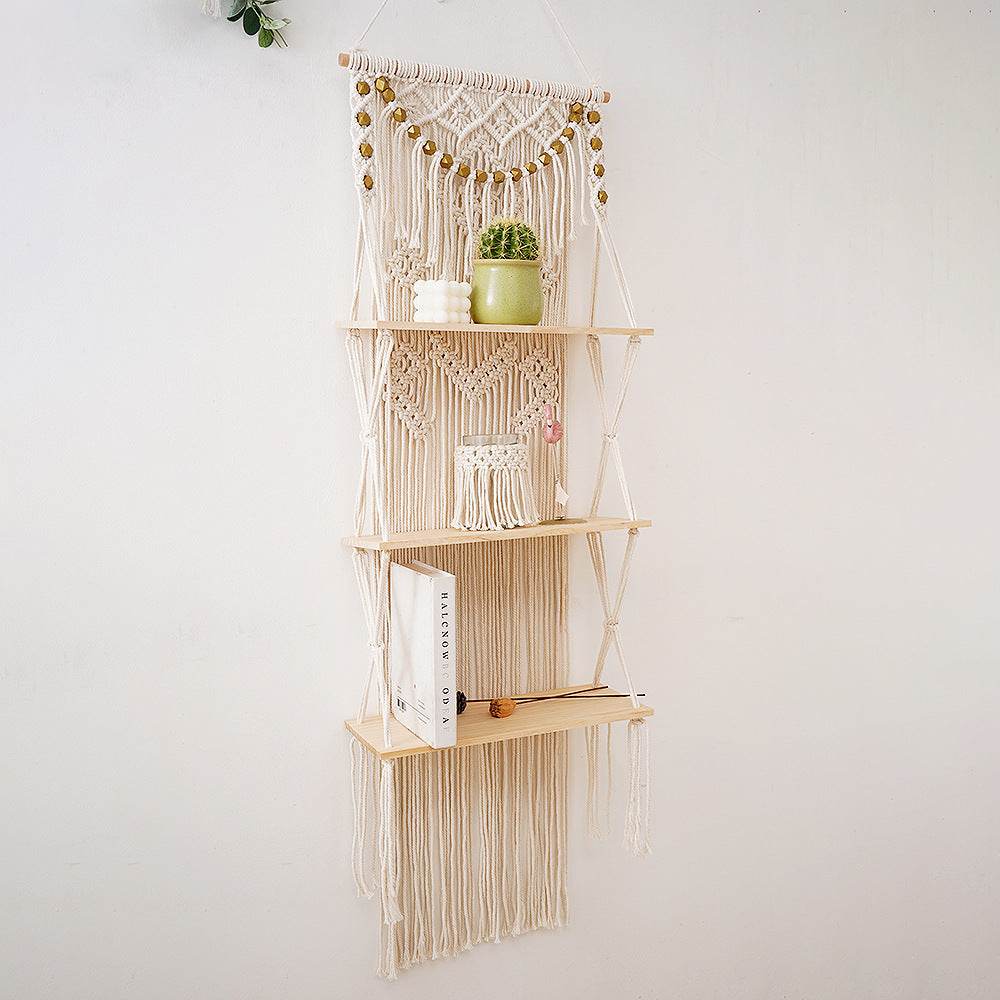 New Bohemian Handwoven Tapestry Shelf - Mubimart
