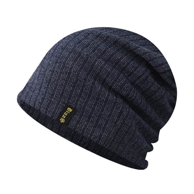 Baotou Thin Letter Embroidery Knitted Pile Hat - Mubimart