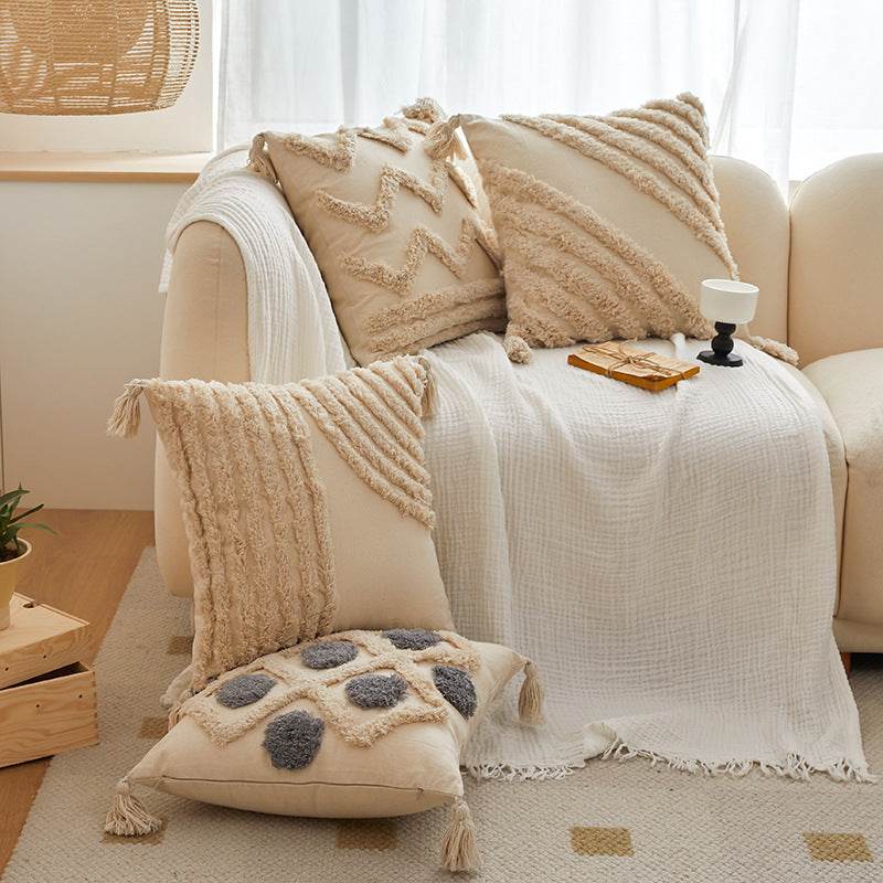Plush Tassels And Quiet Bohemian Style Pillowcases - Mubimart