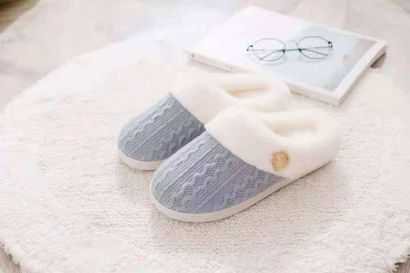 Slippers Confinement Shoes, Cotton Slippers European Size Wool Slippers - Mubimart