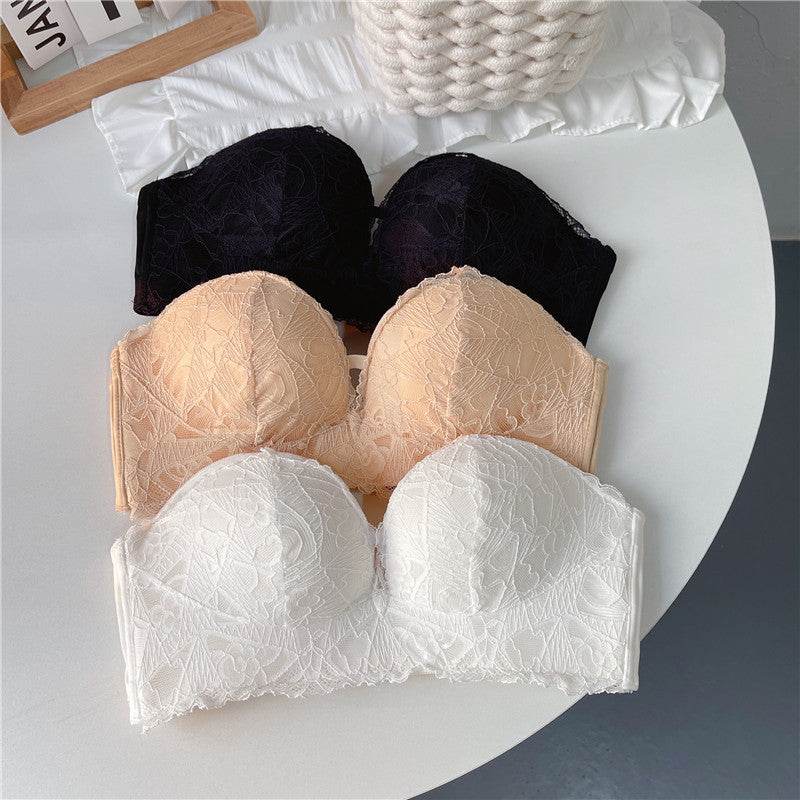 Thin Strapless Non-slip Push Up Bra - Mubimart
