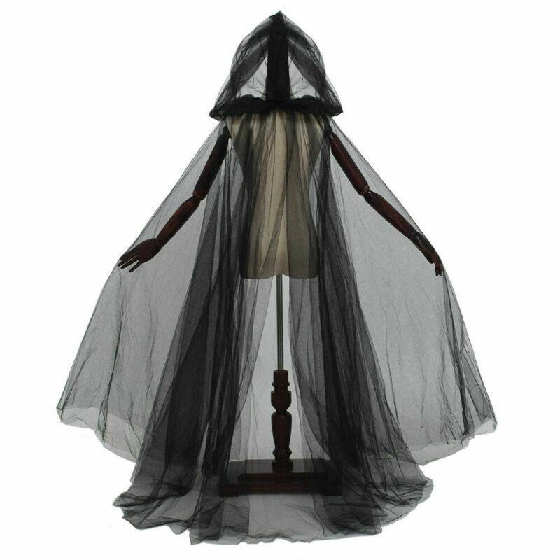 Witch Net Yarn Long Cloak Prom Party Dress - Mubimart
