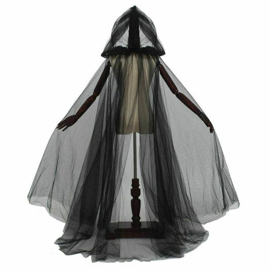 Witch Net Yarn Long Cloak Prom Party Dress - Mubimart