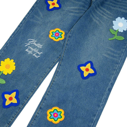 Washed Loose Wide-leg Jeans For Men And Women - Mubimart