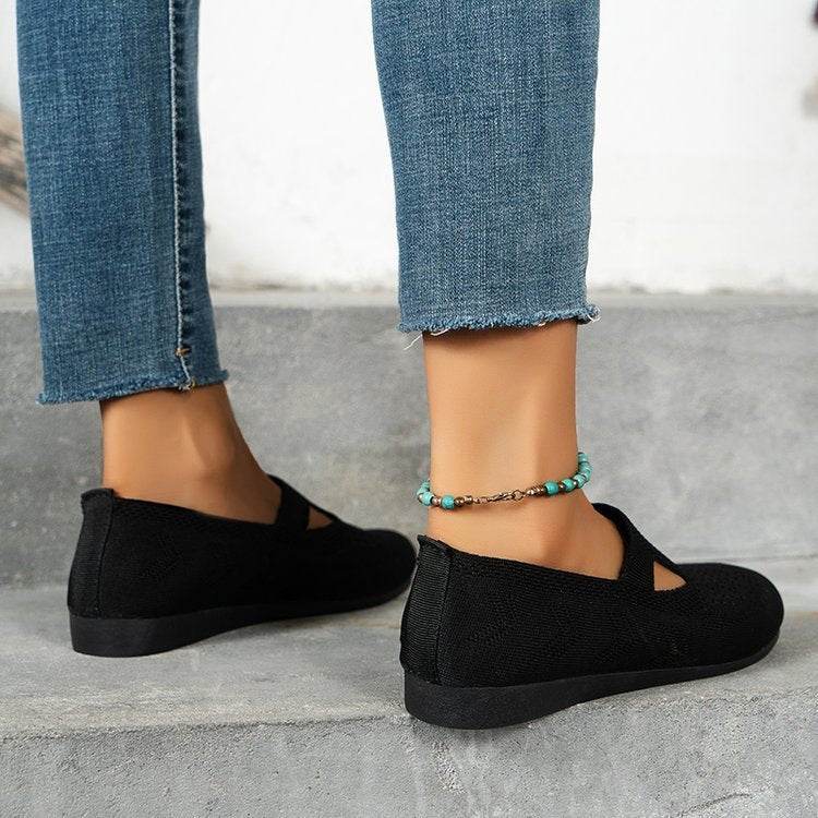 Women Flats Shoes Breathable Mesh Shoes Summer Light Loafers - Mubimart