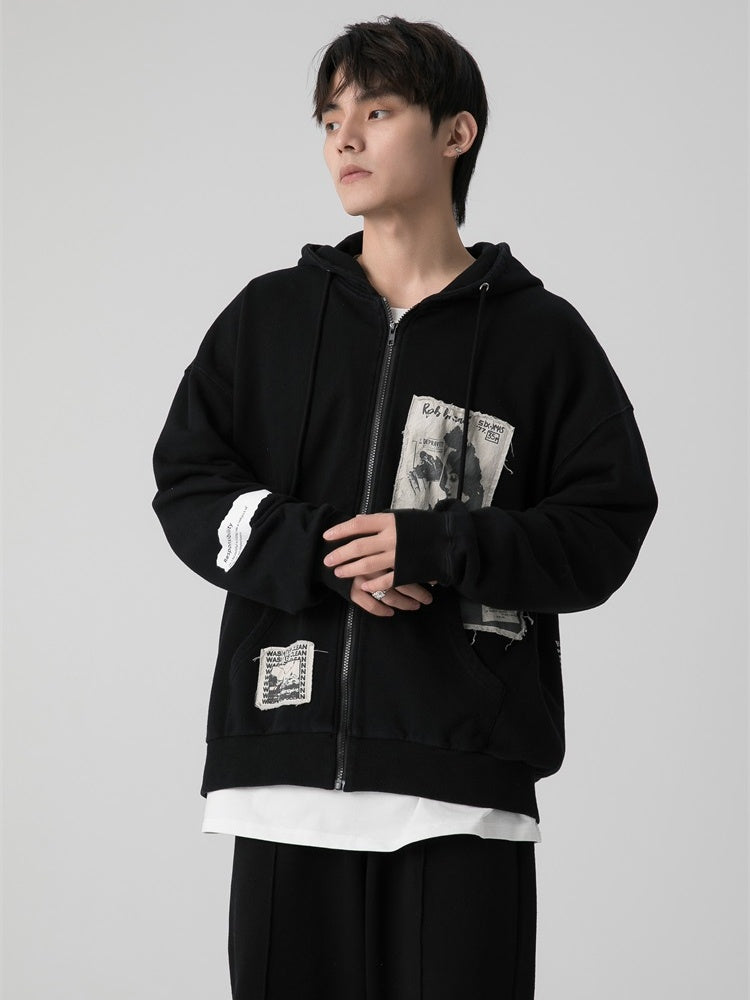 Wrecking Patch Rits Hoodie Top Koppels