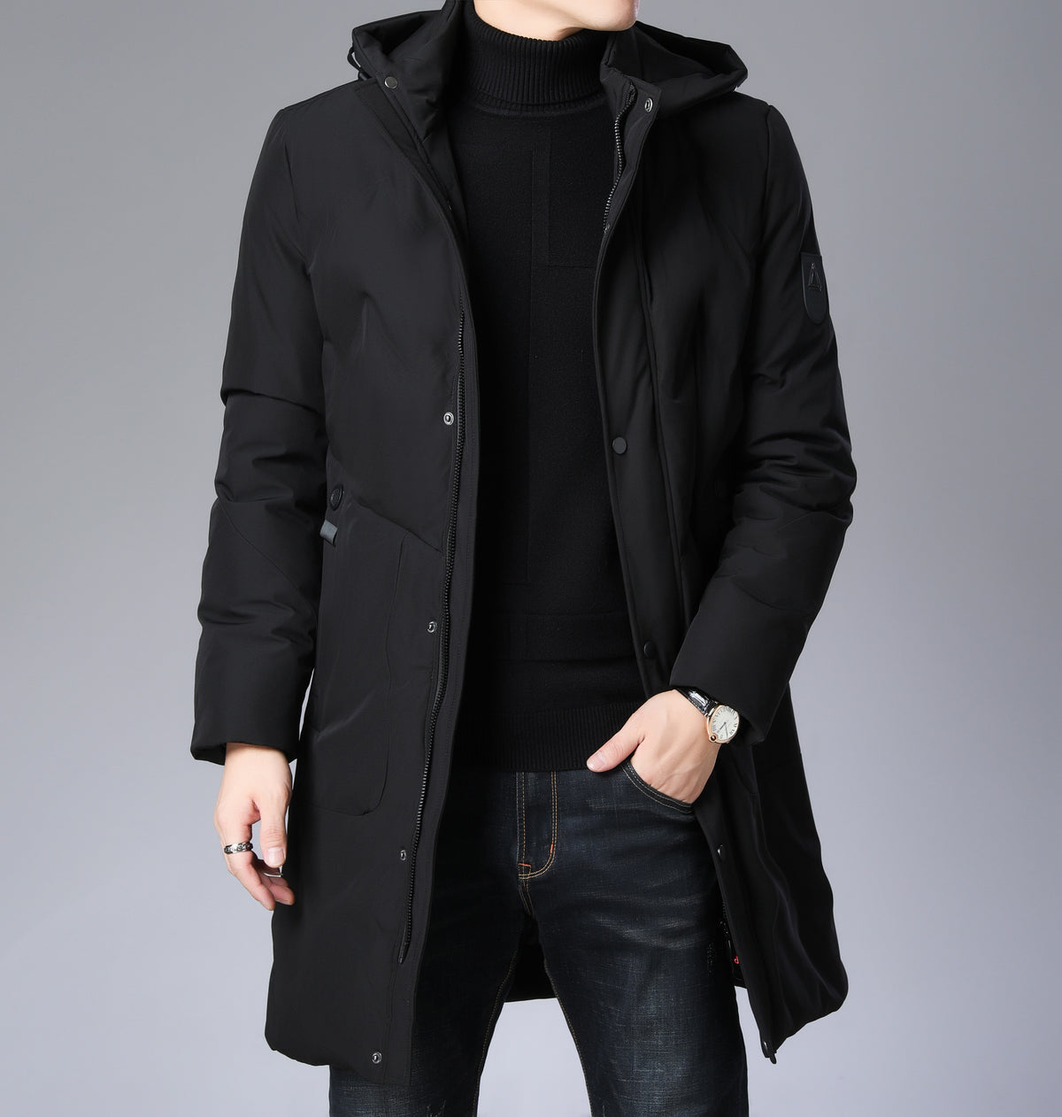 Kapuzenmantel Baggy Coat Herren