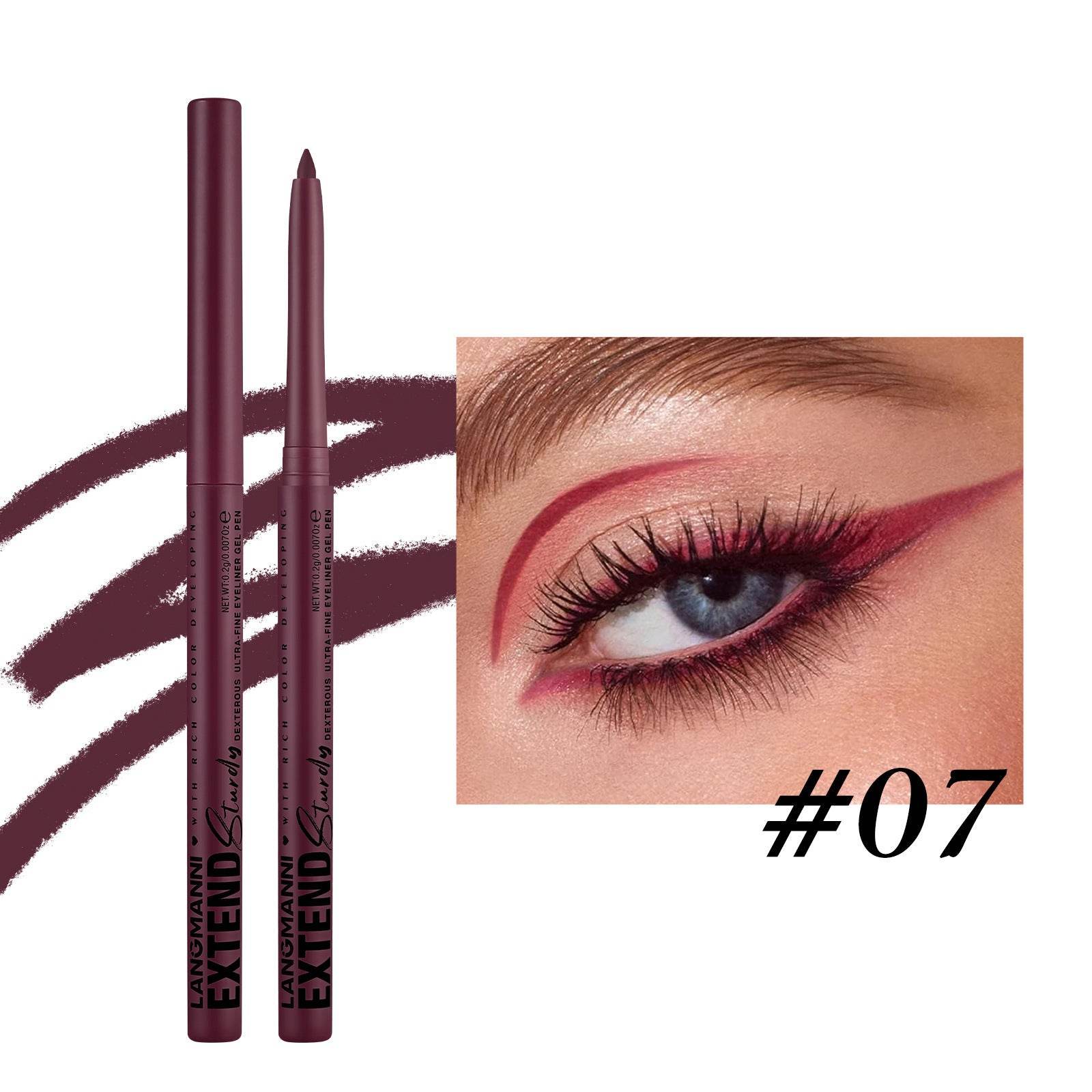 Colorful Gel Glitter Eyeliner Pencils Waterproof & Smudgeproof For Party, Halloween, Cosplay Makeup 12 Vibrant Shades - Mubimart