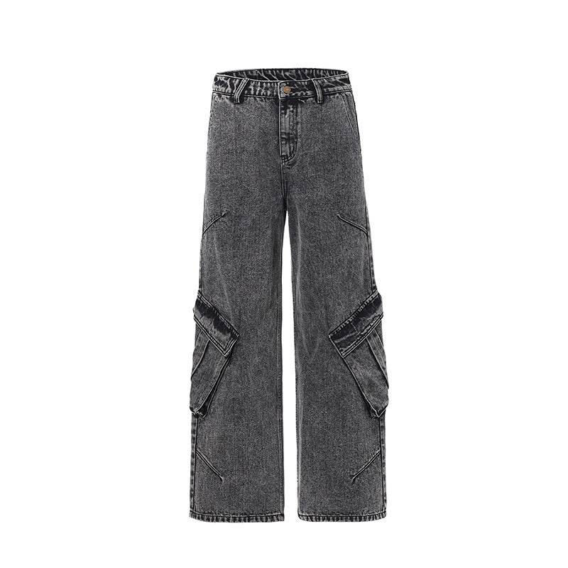 American High Street Cargo Jeans Men And Women Retro - Mubimart