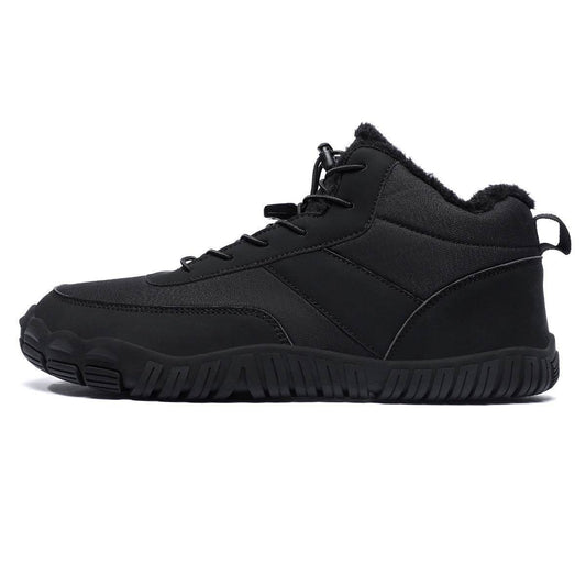 Outdoor Men's Five-finger Cotton-padded Shoes Hiking Snow Boots - Mubimart
