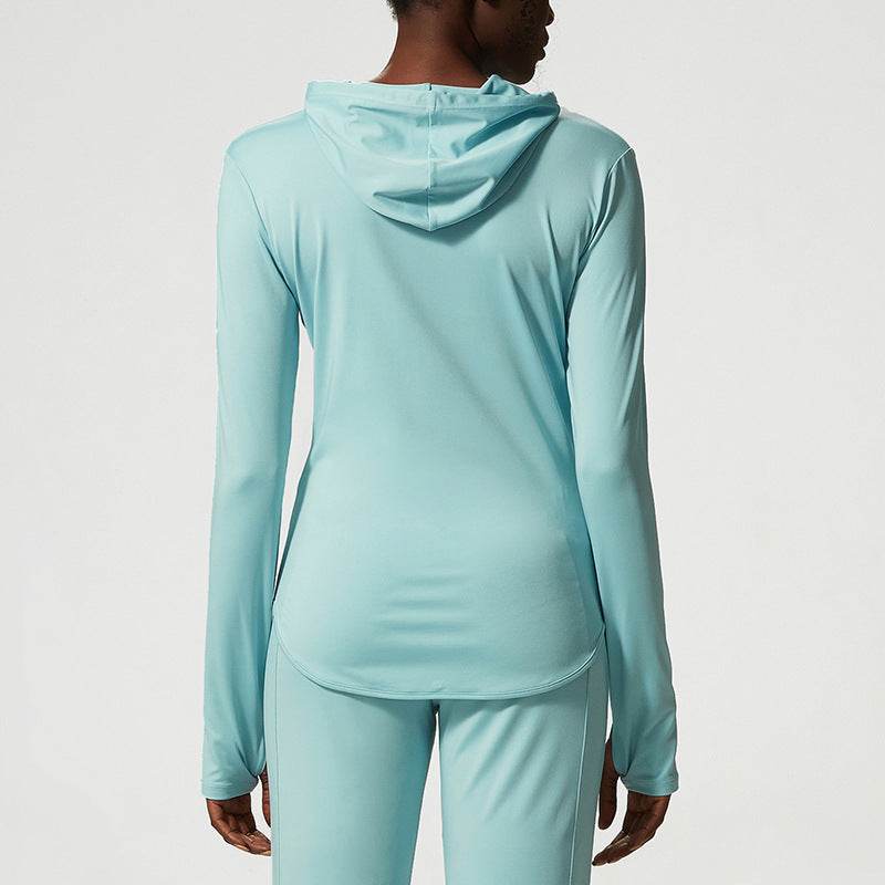 Women's Thin Sports Long-sleeved Workout Clothes Top - Mubimart