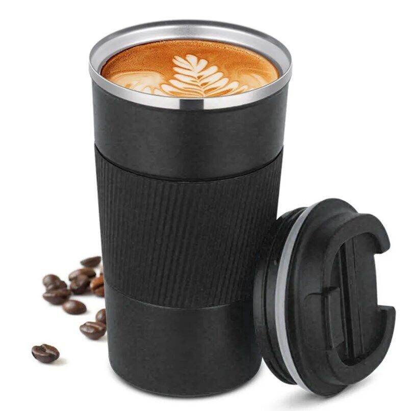 510ML Leakproof Insulated Thermal Travel Stainless Steel Coffee Mug Cup Flask - Mubimart