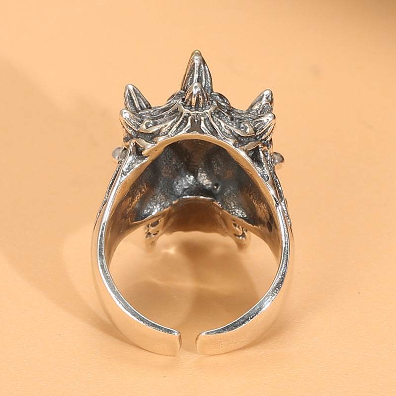 Open Personalized Skull Ring For Men - Mubimart
