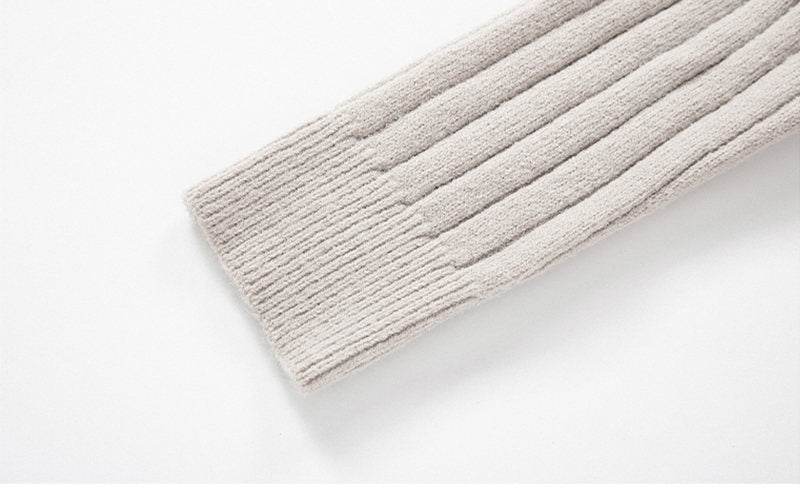 Men's Long-sleeved Half-turtleneck Zip-up Sweater - Mubimart