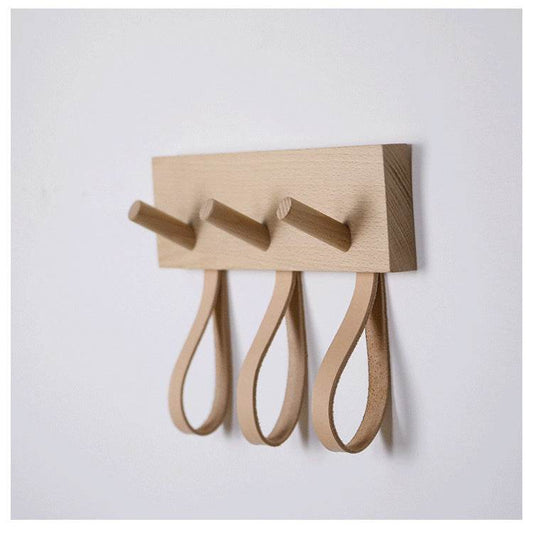Creative Wall Decoration Of Solid Wood Clothes Hooks - Mubimart