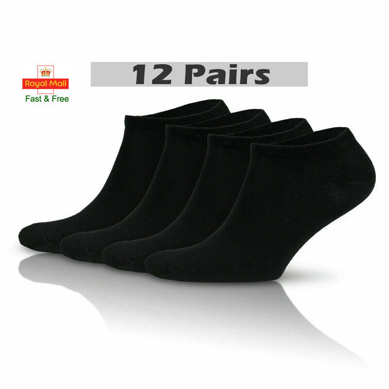 12 Pair Men Women Trainer Liner Ankle Socks Invisible Cotton Low Cut Sport Socks - Mubimart -  