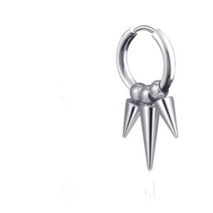Stainless Steel Tassel Single Point Stud Men Pierced Earrings - Mubimart