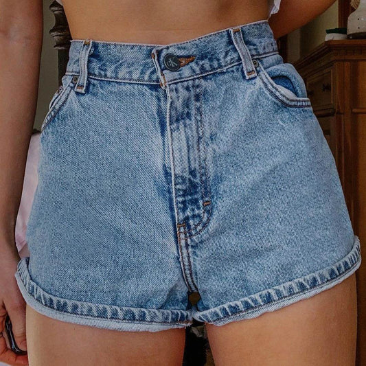 Leisure Commute Style Shorts Denim Women - Mubimart
