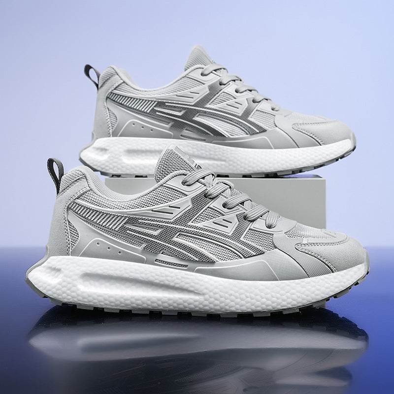 Casual Rubber Non-slip All-matching Popcorn Shock Absorption Sneaker - Mubimart