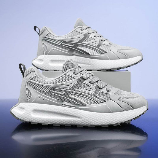 Casual Rubber Non-slip All-matching Popcorn Shock Absorption Sneaker - Mubimart