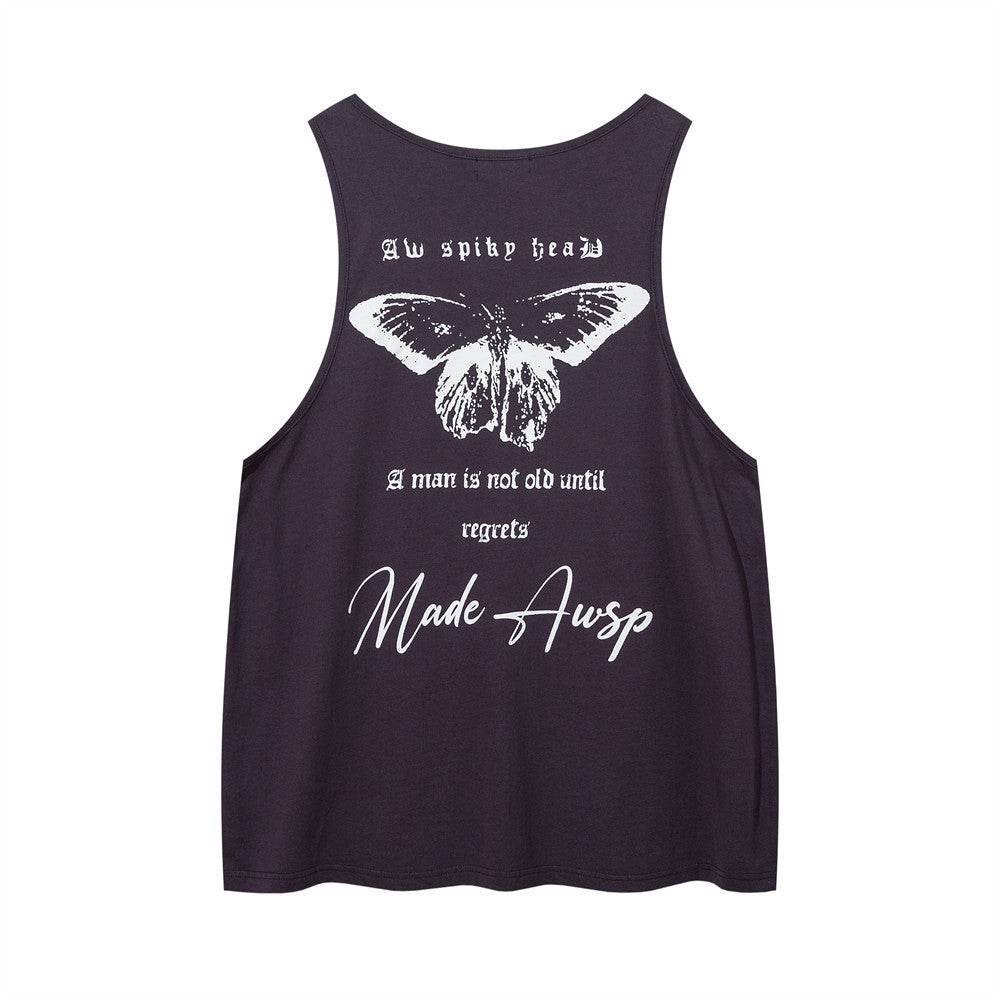 Abstract Butterfly Sports Undershirt Waistcoat T-shirt For Men - Mubimart